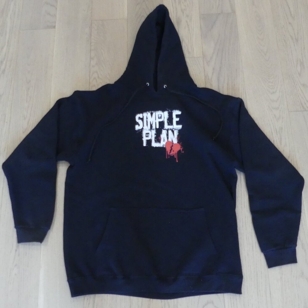 Simple Plan Vintage Band Hoodie Alstyle Heavyweight Pullover Large